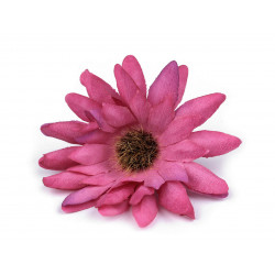Umělý květ gerbera Ø6,5 cm fialovorůžová 10ks