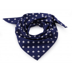 Bavlněný šátek s puntíky 65x65 cm modrá 1ks