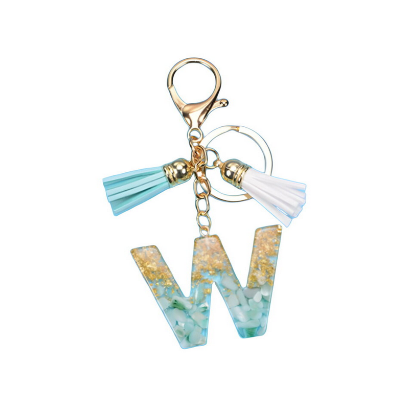 Přívěsek na klíče a kabelku 30814 Blue, Písmeno W