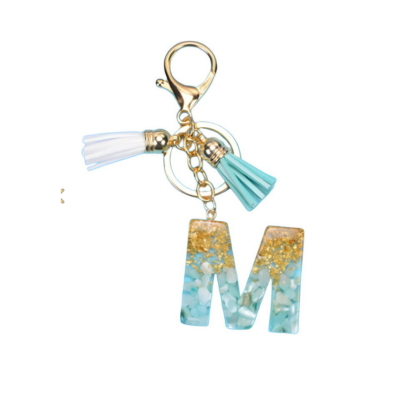 Přívěsek na klíče a kabelku 30814 Blue, Písmeno M