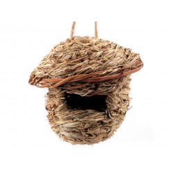 Ptačí hnízdo k zavěšení z přírodního materiálu, hand made přírodní č.2