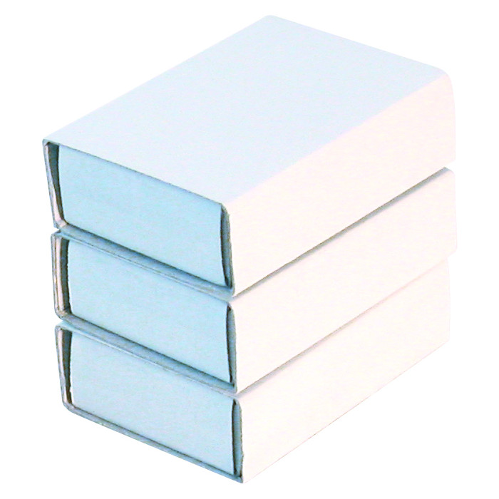 Krabičky od sirek - bílé bez potisku - 10 ks, XX2