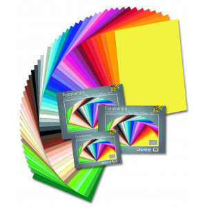 Fotokarton - 300 g/m2 - 50 listů v 50 barvách - 25 x 35 cm