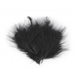 Peří marabu délka 5-12 cm černá 1sáček