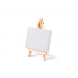 Mini malířský stojan s plátnem bílá 1ks