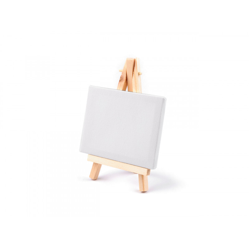 Mini malířský stojan s plátnem bílá 1ks