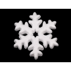 Sněhová vločka Ø10 cm polystyren bílá 1sáček