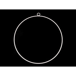 Kovový kruh na lapač snů / k dekorování Ø30 cm bílá 1ks