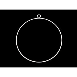 Kovový kruh na lapač snů / k dekorování Ø25 cm bílá 1ks
