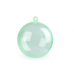 Plastová koule Ø6 cm dvoudílná zelená sv. 2ks