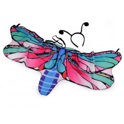 Karnevalový kostým - motýl pink 1sada