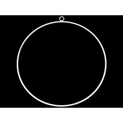 Kovový kruh na lapač snů / k dekorování Ø50 cm bílá 1ks