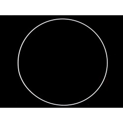 Kovový kruh na lapač snů / k dekorování Ø71 cm bílá 1ks
