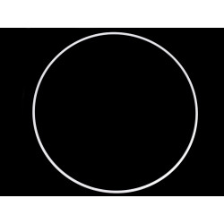 Kovový kruh na lapač snů / k dekorování Ø36 cm bílá 1ks