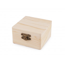 Dřevěná krabička k dozdobení přírodní 1ks