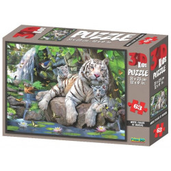 PRIME 3D Puzzle Bílí tygři...