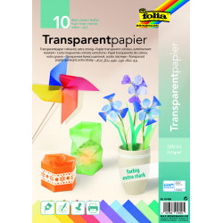Transparent papír  - 115 g/m2 - DIN A4 - 10 listů v 10 barvách