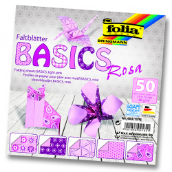 Origami papír Basics růžový 80g/m2 15x15cm