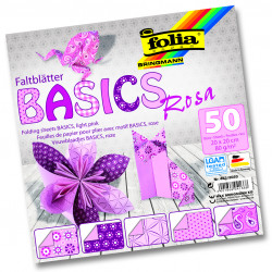 Origami papír Basics růžový 80g/m2 20x20cm