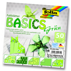 Origami papír Basics zelený 80g/m2 15x15cm
