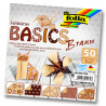 Origami papír Basics hnědá 80g/m2 15x15cm