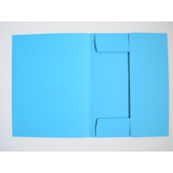Školní desky se třemi chlopněmi z fotokartonu o formátu DIN A4 - barva modrá