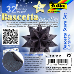 Origami - Bascetta - hvězda - "Elegance" - 90 g/m2 - hnědá