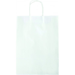 Papírová taška - 31 x 11 x 42 cm - bílá - 15 ks