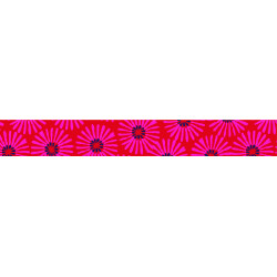 Washi Tape - dekorační lepicí páska - 10 m x 15 mm - kopretina červená