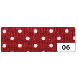 Fabric-Tape - dekorační páska - BÍLÉ PUNTÍKY/TMAVĚ ČERVENÁ