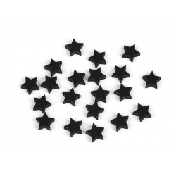 Dřevěná hvězda mini k nalepení Ø10 mm černá 20ks