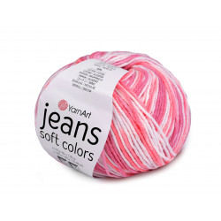 Pletací příze Jeans Soft Color 50 g růžová 1ks