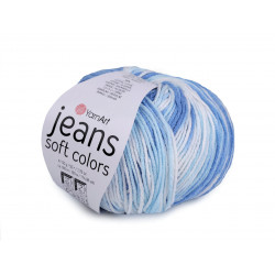 Pletací příze Jeans Soft Color 50 g modrá jemná 1ks