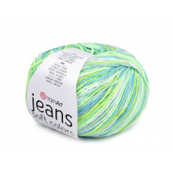 Pletací příze Jeans Soft Color 50 g zelená sv. 1ks