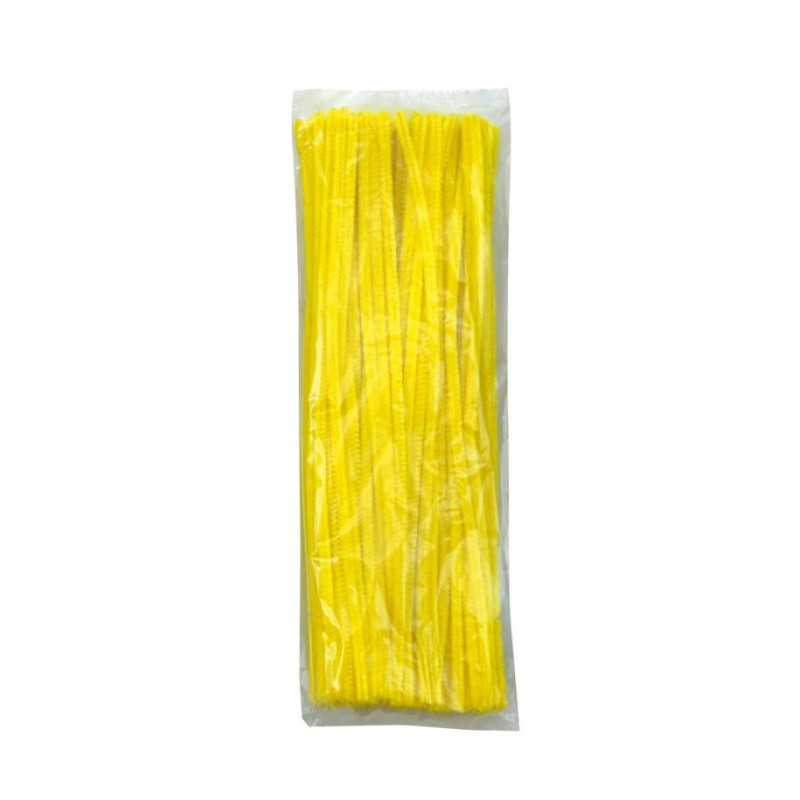 Chlupaté modelovací dráty 30cm, 100ks- žluté