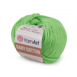 Pletací příze Baby Cotton 50 g zelená sv. 1ks