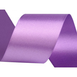 Atlasová stuha oboulící svazky po 5 m šíře 50 mm fialová lila 5m