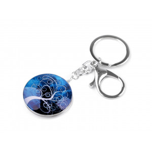 Přívěsek na klíče / kabelku strom života modrá 1ks