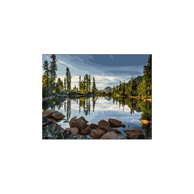 Diamantový obrázek - Jezero 30x40cm