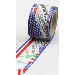 Dekorační lepicí páska - WASHI pásky-1ks Amerika