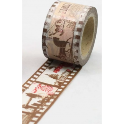 Dekorační lepicí páska - WASHI pásky-1ks filmový pásek