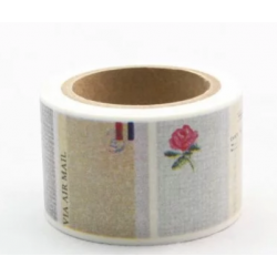 Dekorační lepicí páska - WASHI pásky-1ks popisky růže