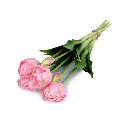 Umělá kytice tulipán růžová nejsv. 1svaz.