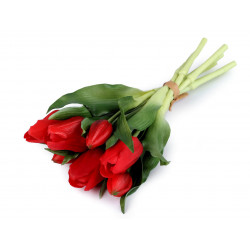 Umělá kytice tulipán červená 1svaz.
