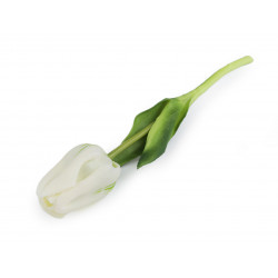 Umělý tulipán bílá 1ks
