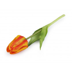 Umělý tulipán oranžovožlutá 1ks