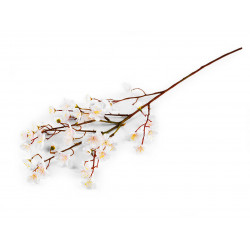 Umělá větvička třešňový květ bílá 1ks
