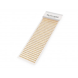 Samolepicí perly na lepicím proužku Ø5 mm zlatá sv. 1karta
