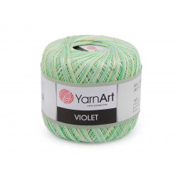 Bavlněná příze háčkovací Violet 50 g zelená sv. 1ks