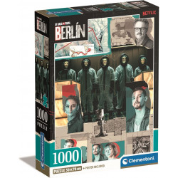 CLEMENTONI Puzzle La Casa de Papel Berlín: Jdeme do akce 1000 dílků